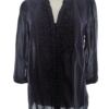 Gap Rozmiar S Kolor Granatowy Split Crew Neck Bluzka Zapinana Rękaw 3/4 Materiał Bawełna 100%