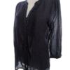 Gap Rozmiar S Kolor Granatowy Split Crew Neck Bluzka Zapinana Rękaw 3/4 Materiał Bawełna 100%