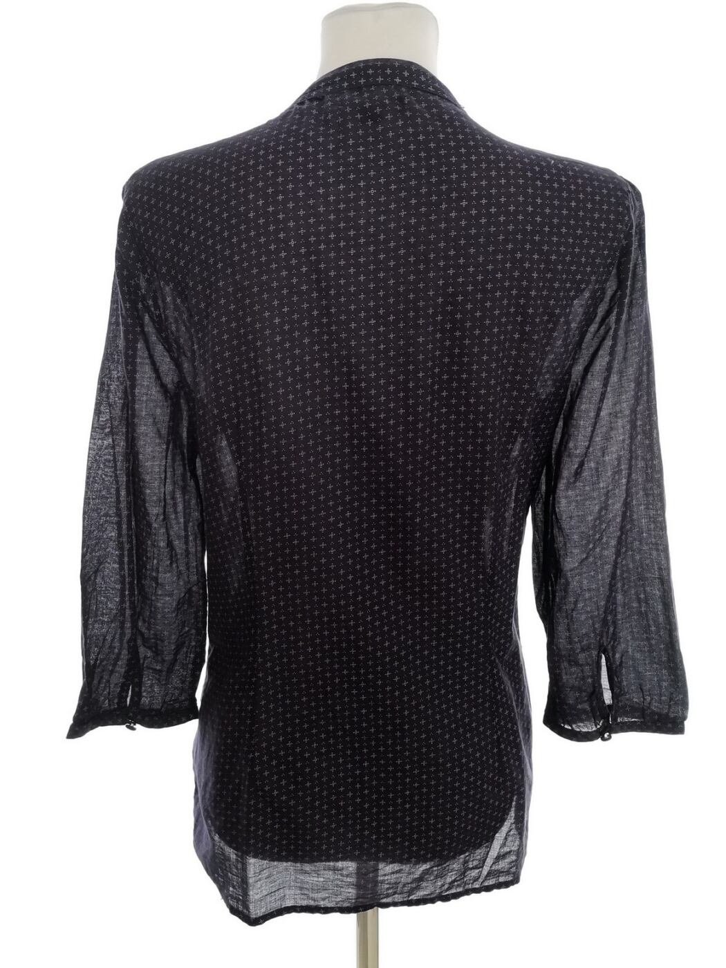 Gap Rozmiar S Kolor Granatowy Split Crew Neck Bluzka Zapinana Rękaw 3/4 Materiał Bawełna 100%