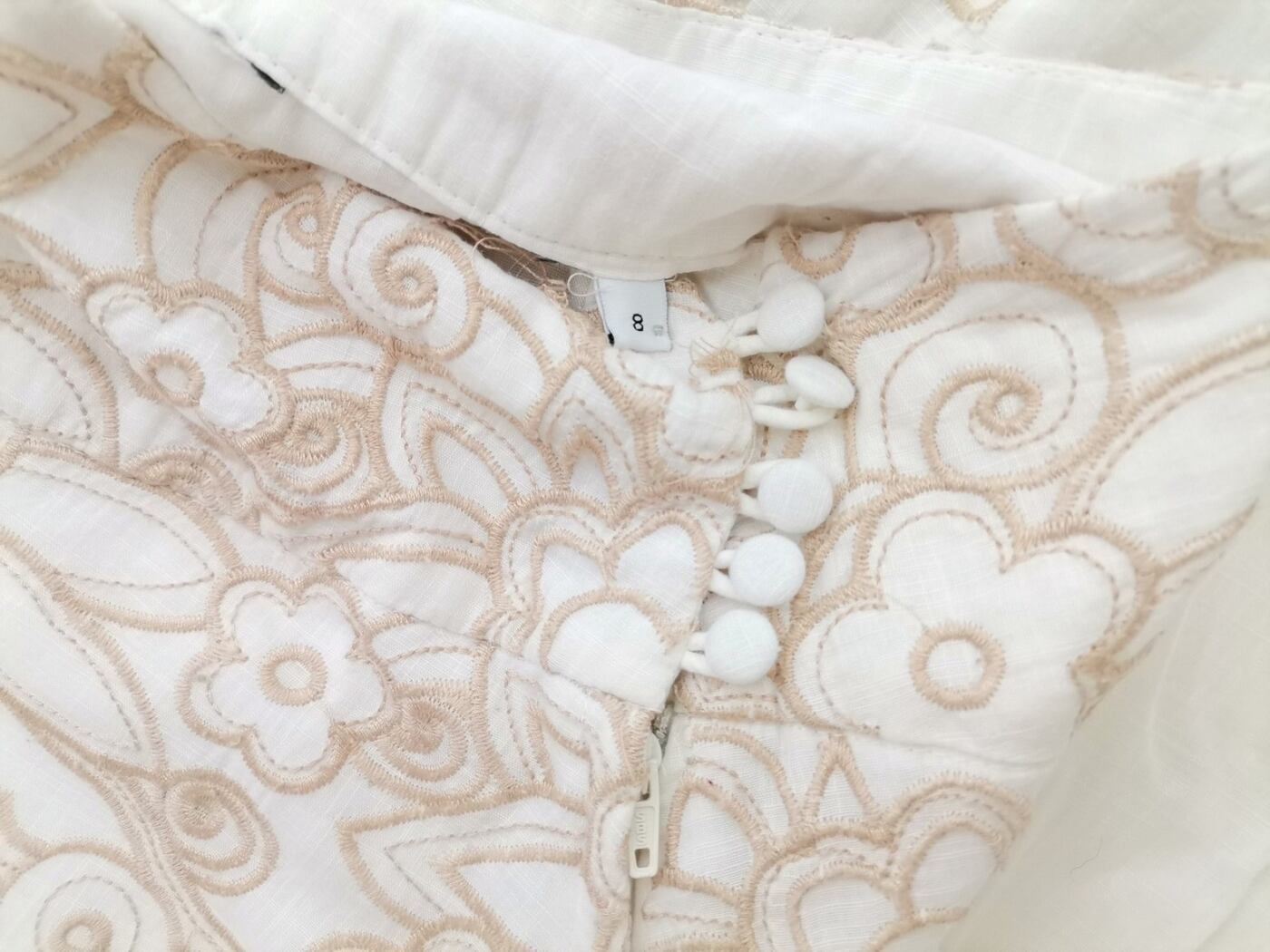 Vintage Rozmiar 38/40 Kolor Kremowy A-Line Spódnica Midi