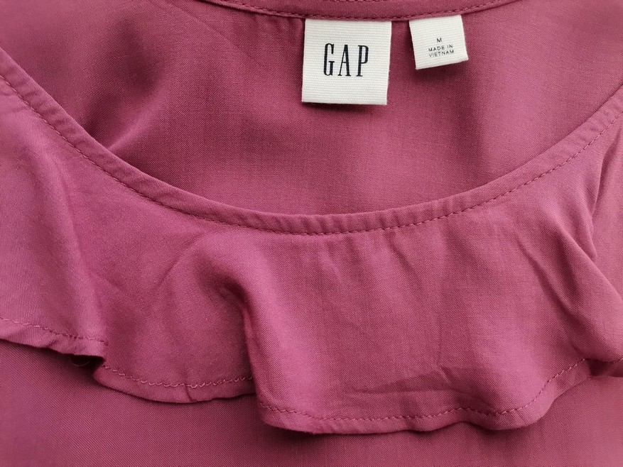Gap Rozmiar M Kolor Różowy Okrągły dekolt Bluzka Bezrękawnik Materiał Rayon 100%