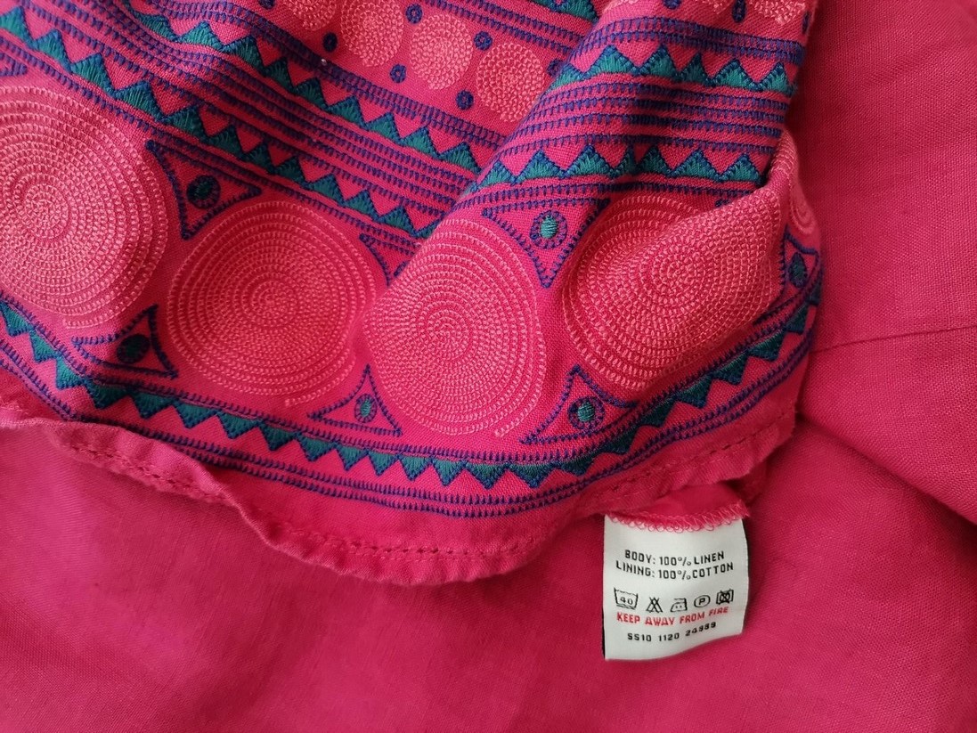 White stuff Rozmiar 12 (40) Kolor Różowy Halter Sukienka Letnia Bezrękawnik Midi Materiał Len 100% White stuff Rozmiar 12 (40) Kolor Różowy Halter Sukienka Letnia Bezrękawnik Midi Materiał Len 100%