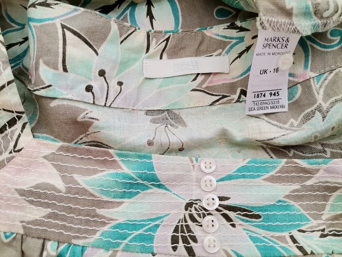 Marks&spencer Rozmiar 16 (44) Kolor Brązowy Kwadratowy dekolt Tunika Bluzka Krótki rękaw Materiał Len 100% Marks&spencer Rozmiar 16 (44) Kolor Brązowy Kwadratowy dekolt Tunika Bluzka Krótki rękaw Materiał Len 100%