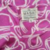 The Masai Rozmiar L Kolor Fioletowy Geometryczny Split Crew Neck Tunika Bluzka Krótki rękaw Materiał Wiskoza 100%