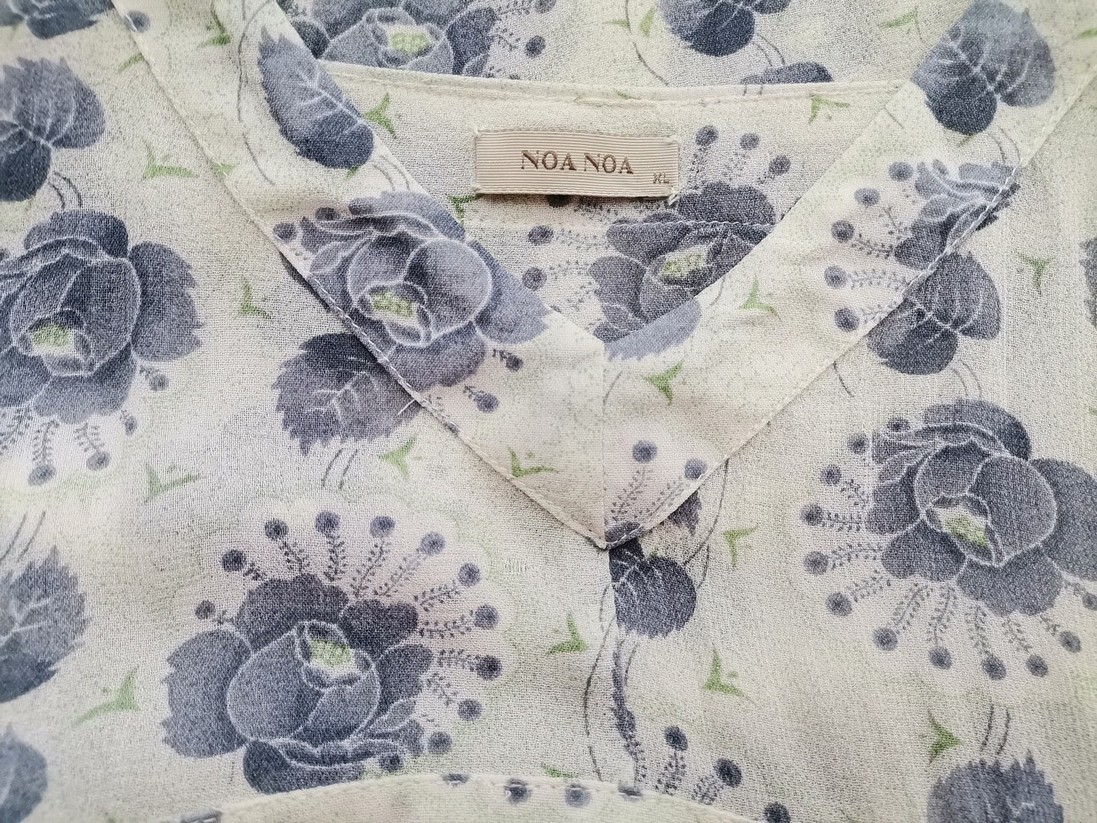Noa noa Rozmiar XL Kolor Niebieski W serek Tunika Bluzka Krótki rękaw Materiał Wiskoza 100% Noa noa Rozmiar XL Kolor Niebieski W serek Tunika Bluzka Krótki rękaw Materiał Wiskoza 100%