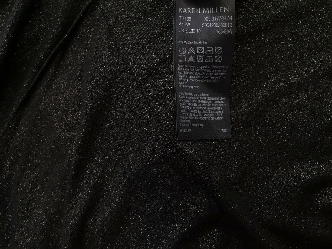 IMG_20220712_122417.jpg Karen MILLEN Rozmiar 10 (38) Kolor Czarny W serek Bluzka Długi rękaw Materiał Wiskoza