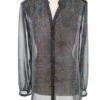 DAYS LIKE THIS Rozmiar M Kolor Czarny Damask Paisley Split Crew Neck Bluzka Długi rękaw