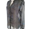 DAYS LIKE THIS Rozmiar M Kolor Czarny Damask Paisley Split Crew Neck Bluzka Długi rękaw
