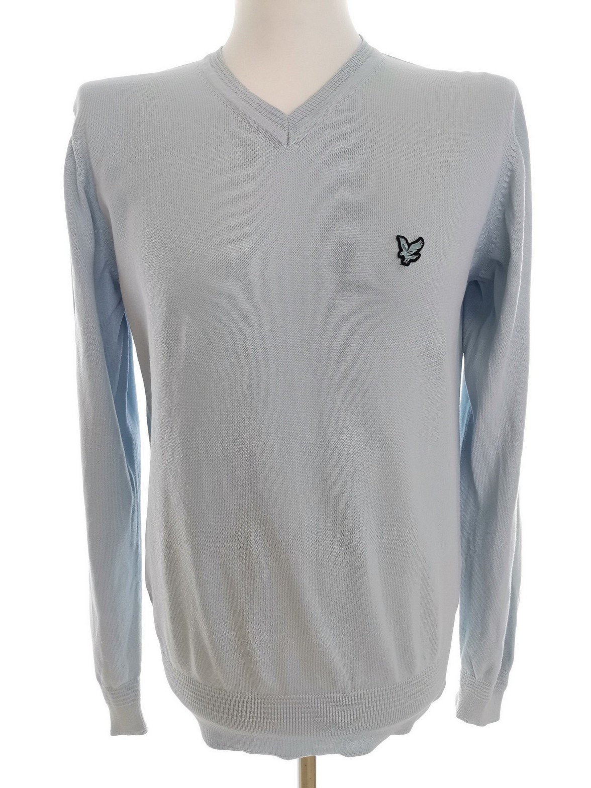 Lyle & Scott Rozmiar M Kolor Niebieski Męski Sweter Długi rękaw Materiał Bawełna 100%