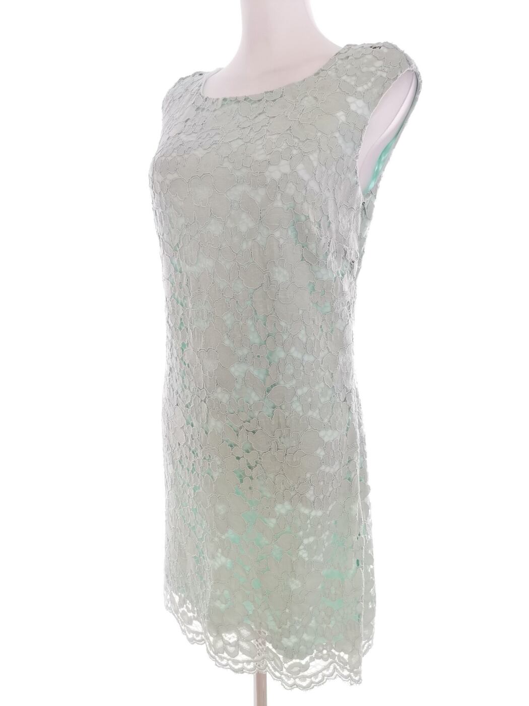 Marie Philippe Rozmiar 36 Kolor Miętowy Okrągły dekolt Sukienka Bodycon Bezrękawnik Do Kolan Marie Philippe Rozmiar 36 Kolor Miętowy Okrągły dekolt Sukienka Bodycon Bezrękawnik Do Kolan