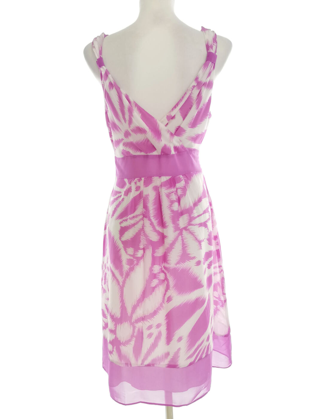 Marks&spencer Rozmiar 10 (38) Kolor Fioletowy W serek Sukienka A-Line Bezrękawnik Midi Marks&spencer Rozmiar 10 (38) Kolor Fioletowy W serek Sukienka A-Line Bezrękawnik Midi