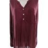 Zizzi Rozmiar S Kolor Purpurowy Split Crew Neck Tunika Popover Bluzka Długi rękaw Materiał Wiskoza 100%