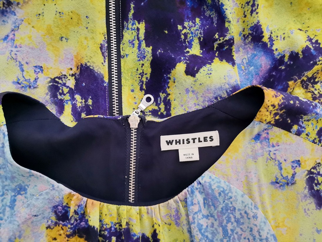 Whistles Rozmiar 10 (38) Kolor Żółty Okrągły dekolt Sukienka Ołówkowa Bezrękawnik Midi Materiał Jedwab Whistles Rozmiar 10 (38) Kolor Żółty Okrągły dekolt Sukienka Ołówkowa Bezrękawnik Midi Materiał Jedwab