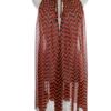 Vintage Rozmiar 50/52 Kolor Pomarańczowy Jodełka Halter Tunika Bluzka Bezrękawnik