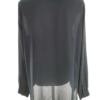 Kiomi Rozmiar 46/48 Kolor Granatowy Split Crew Neck Bluzka Popover Guziki Długi rękaw