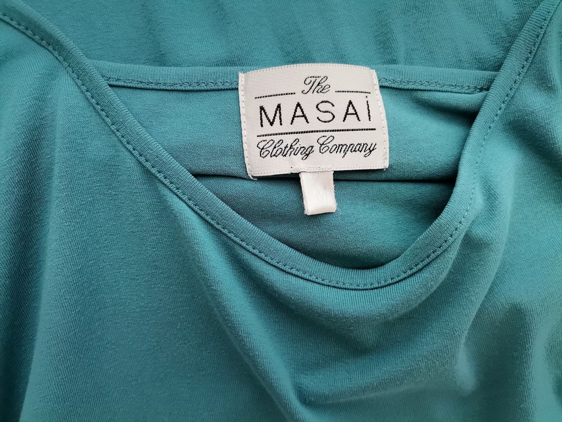 The Masai Rozmiar M Kolor Niebieski Okrągły dekolt Sukienka Prostokątna Długi rękaw Midi Materiał Wiskoza The Masai Rozmiar M Kolor Niebieski Okrągły dekolt Sukienka Prostokątna Długi rękaw Midi Materiał Wiskoza