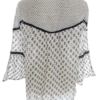 Only Rozmiar 36 Kolor Biały Keyhole Crew Neck Bluzka Rękaw 3/4 Materiał Bawełna 100%