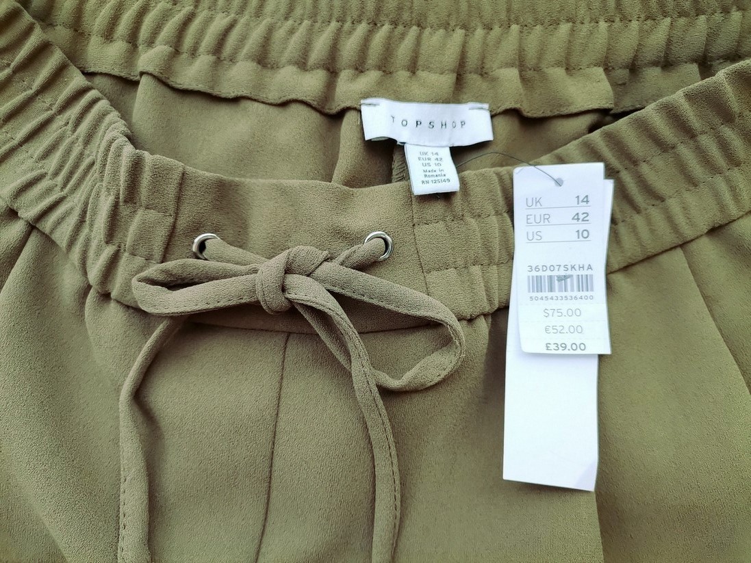 IMG_20220722_111251.jpg Topshop Rozmiar 14 (42) Kolor Khaki Spodnie Casual