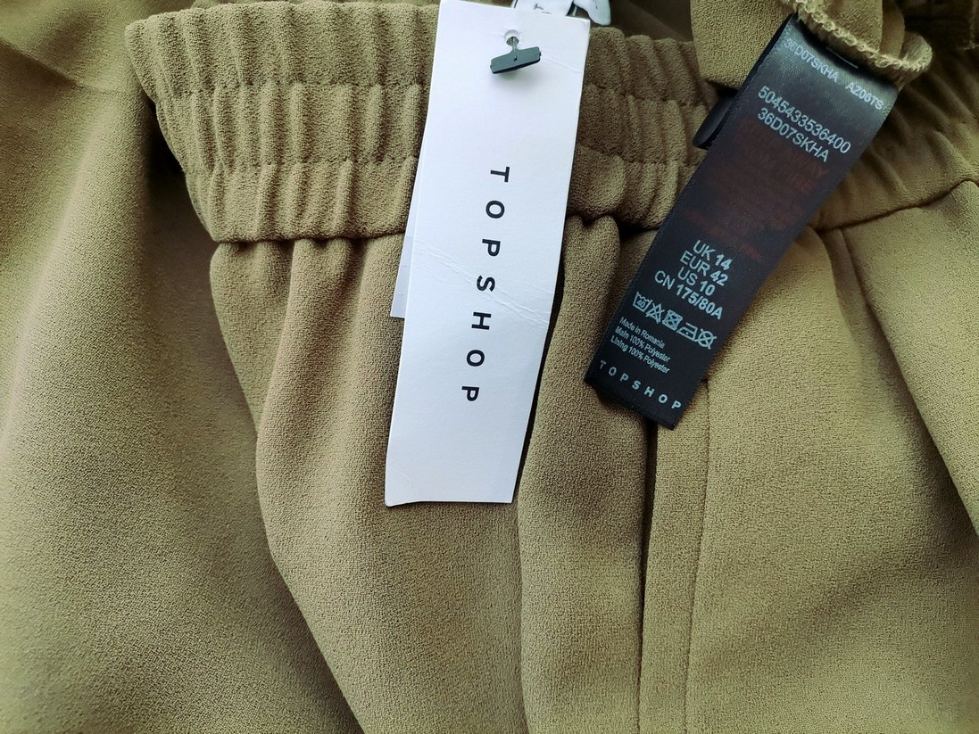 IMG_20220722_111318.jpg Topshop Rozmiar 14 (42) Kolor Khaki Spodnie Casual