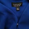Topshop Rozmiar 40 Kolor Niebieski W serek Sukienka Bodycon Rękaw 3/4 Do Kolan