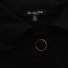 Massimo dutti Rozmiar XL Kolor Czarny Kołnierz Koszulka Polo Krótki rękaw Materiał Wiskoza