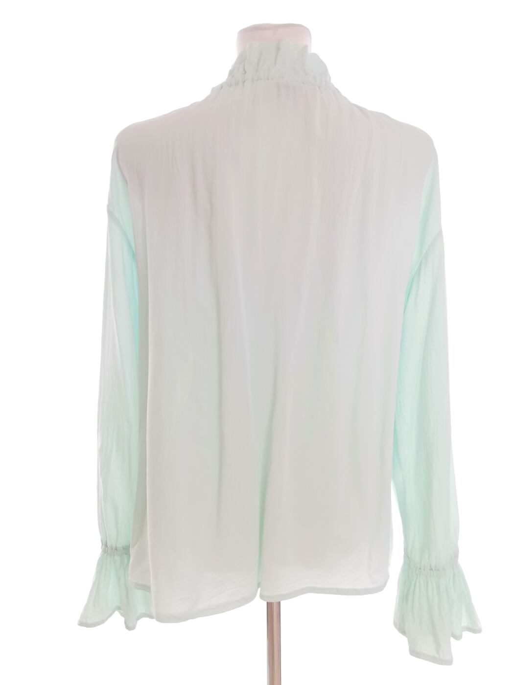 IMG_20220725_122636.jpg CINQUE Rozmiar 46/48 Kolor Miętowy Keyhole Crew Neck Bluzka Długi rękaw Materiał Wiskoza