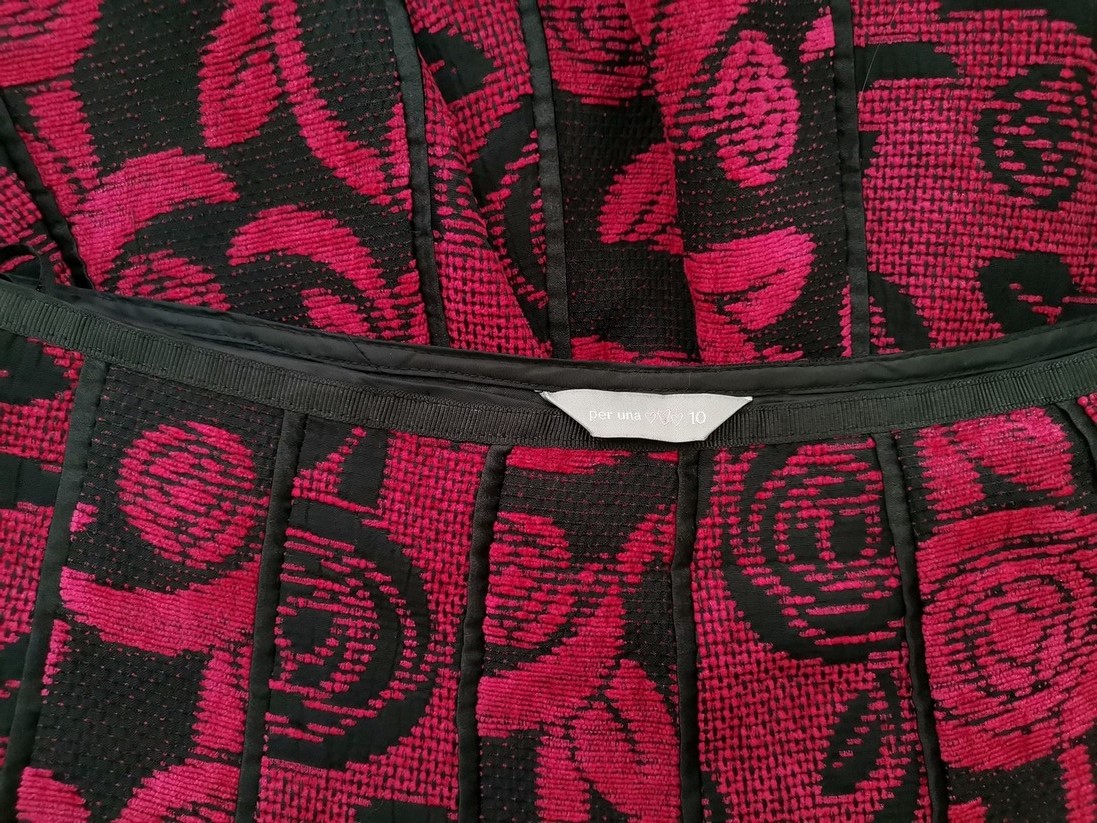 Rozmiar 10 (38) Kolor Fuksja Spódnica Rozkloszowana Midi Materiał Wiskoza