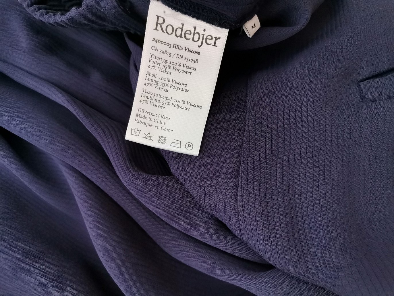 Rodebjer Rozmiar M Kolor Fioletowy Spodnie Eleganckie Materiał Wiskoza 100%