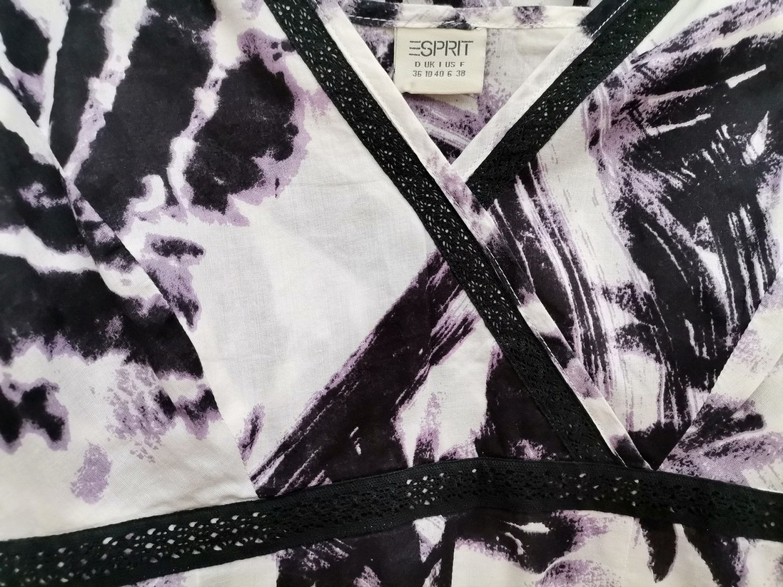 Esprit Rozmiar 36 Kolor Czarny W serek Sukienka A-Line Bezrękawnik Do Kolan Materiał Bawełna 100% Esprit Rozmiar 36 Kolor Czarny W serek Sukienka A-Line Bezrękawnik Do Kolan Materiał Bawełna 100%