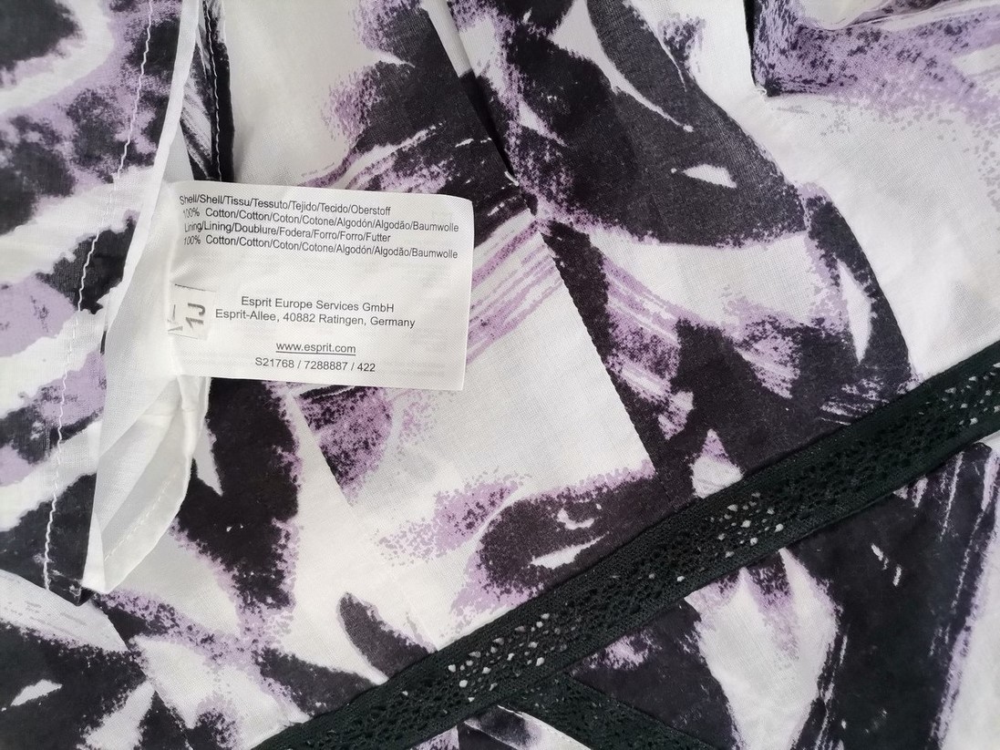 Esprit Rozmiar 36 Kolor Czarny W serek Sukienka A-Line Bezrękawnik Do Kolan Materiał Bawełna 100% Esprit Rozmiar 36 Kolor Czarny W serek Sukienka A-Line Bezrękawnik Do Kolan Materiał Bawełna 100%