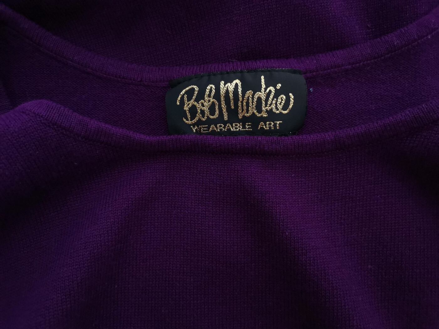 IMG_20220726_120321.jpg Bob Mackie Rozmiar L Kolor Fioletowy Okrągły dekolt Bluzka Bezrękawnik Materiał Bawełna