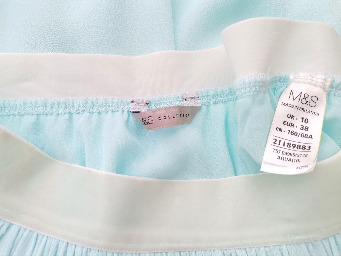 Rozmiar 10 (38) Kolor Niebieski A-Line Spódnica Midi Materiał Wiskoza 100%