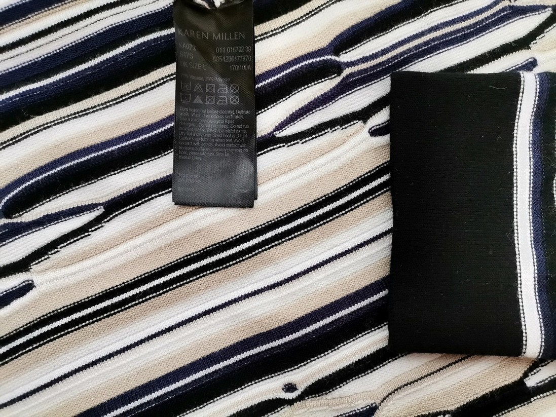 Karen MILLEN Rozmiar L Kolor Czarny Okrągły dekolt Sukienka Sweterkowa Rękaw 3/4 Do Kolan Materiał Wiskoza Karen MILLEN Rozmiar L Kolor Czarny Okrągły dekolt Sukienka Sweterkowa Rękaw 3/4 Do Kolan Materiał Wiskoza
