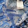 Andrea Rozmiar 46 Kolor Niebieski Split Crew Neck Tunika Popover Bluzka Krótki rękaw