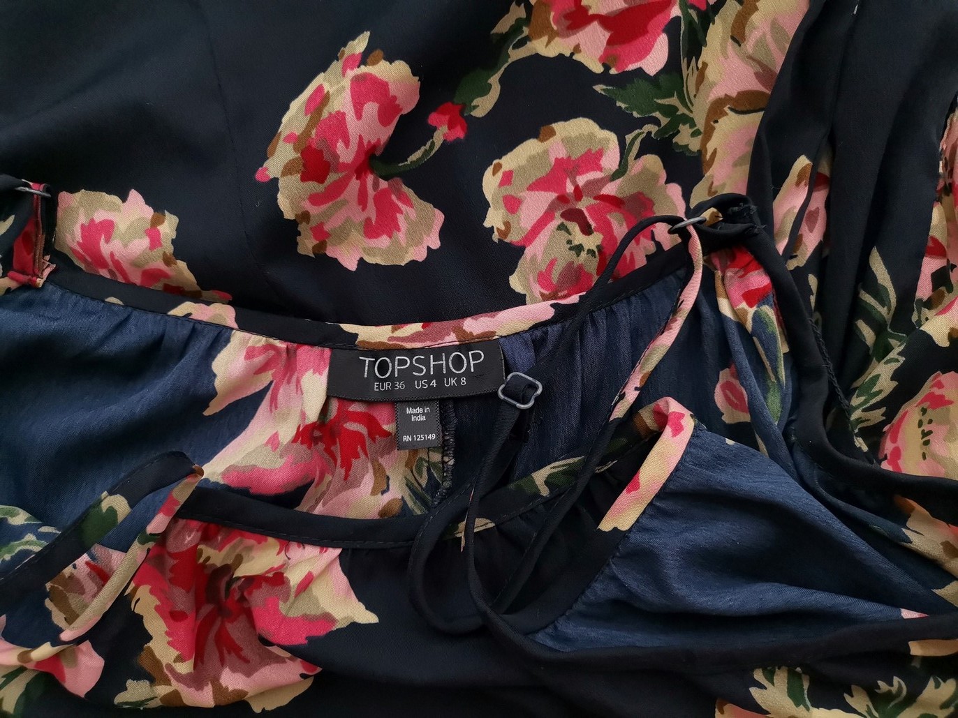 IMG_20220727_143212.jpg Topshop Rozmiar 36 Kolor Granatowy Kombinezon Spodnium Bezrękawnik