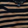 Massimo dutti Rozmiar XS Kolor Brązowy Pasy Okrągły dekolt Bluzka Długi rękaw