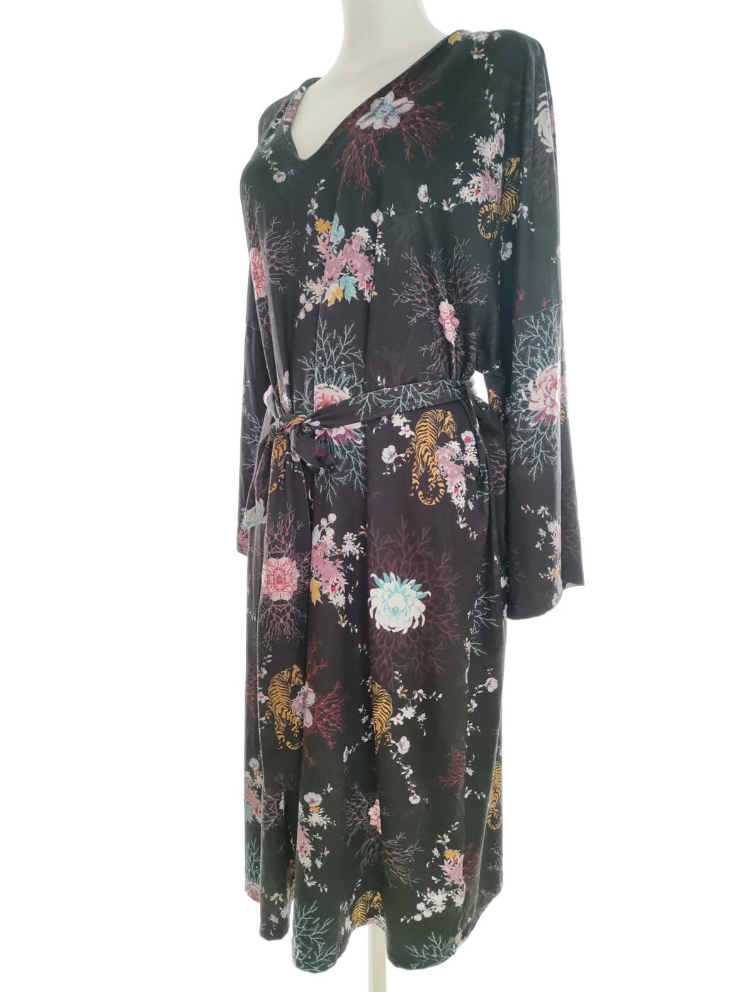 XLNT Rozmiar XL Kolor Czarny W serek Sukienka Sheath Długi rękaw Midi XLNT Rozmiar XL Kolor Czarny W serek Sukienka Sheath Długi rękaw Midi