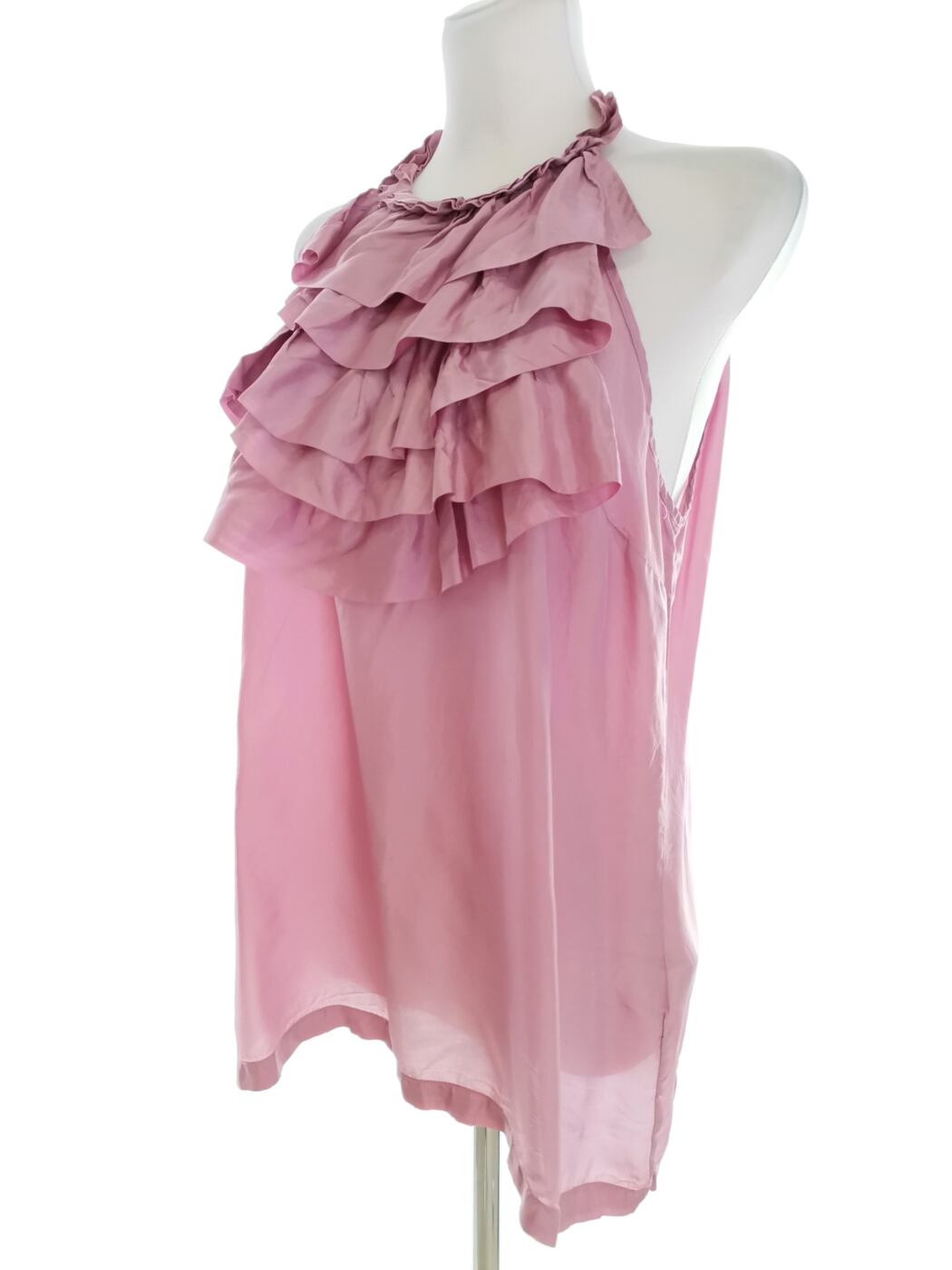 IMG_20220801_124013.jpg Topshop Rozmiar 14 (42) Kolor Różowy Halter Bluzka Bezrękawnik