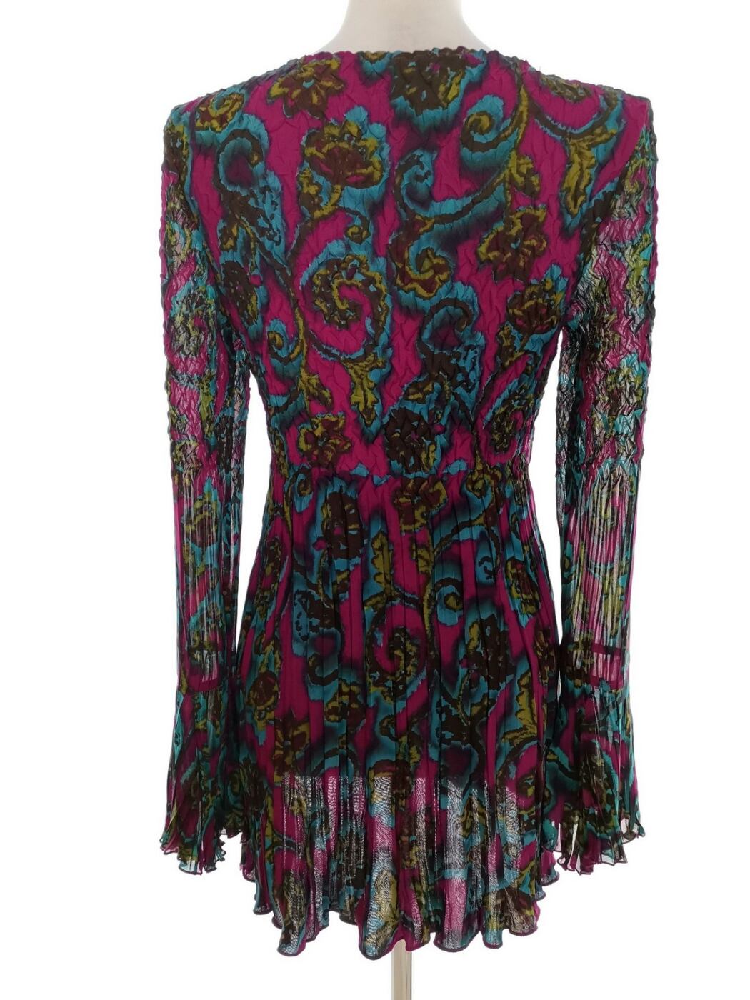 East Rozmiar 10 (38) Kolor Fioletowy Paisley W serek Tunika Bluzka Długi rękaw East Rozmiar 10 (38) Kolor Fioletowy Paisley W serek Tunika Bluzka Długi rękaw