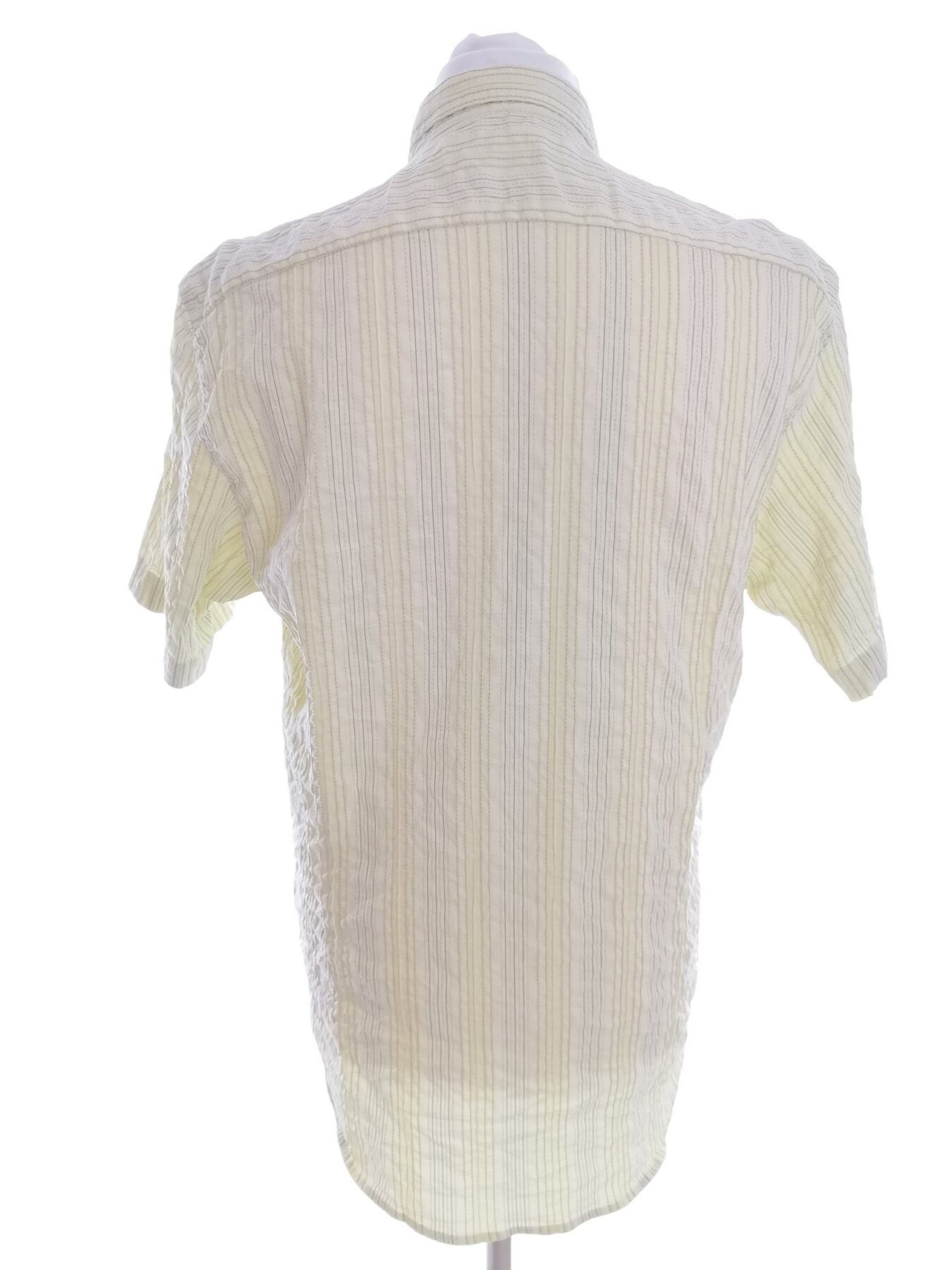 IMG_20220802_104655.jpg Ted Baker Rozmiar 6 (XXL) Kolor Seledynowy Pasy Kołnierz Męska Koszula Casual Krótki rękaw Materiał Bawełna