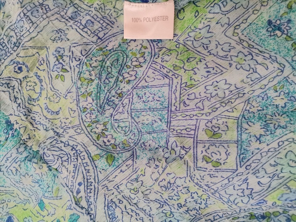 Unia Rozmiar 40 Kolor Niebieski Paisley W serek Tunika Bluzka Krótki rękaw Unia Rozmiar 40 Kolor Niebieski Paisley W serek Tunika Bluzka Krótki rękaw