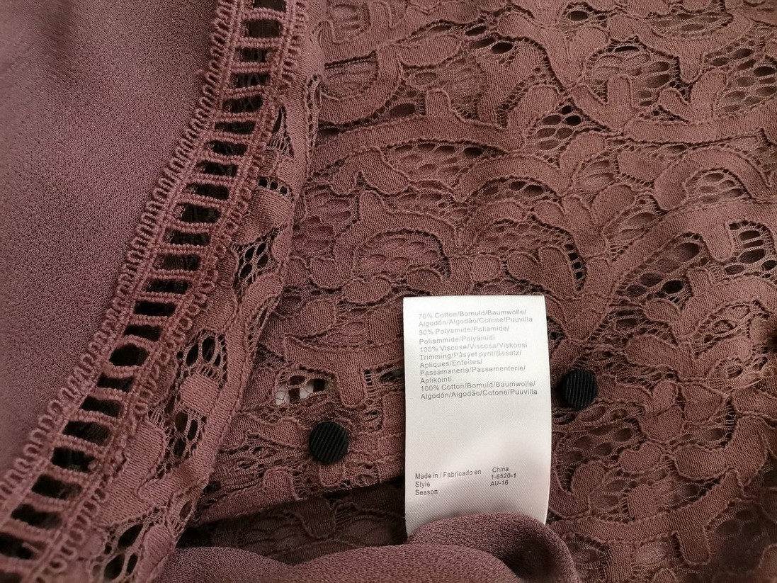 IMG_20220802_130534.jpg Noa noa Rozmiar 34 Kolor Brązowy Crew Neck Bluzka Zapinana Długi rękaw Materiał Bawełna
