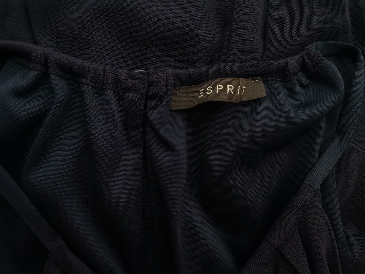Esprit Rozmiar S Kolor Granatowy Halter Sukienka A-Line Bezrękawnik Do Kolan Esprit Rozmiar S Kolor Granatowy Halter Sukienka A-Line Bezrękawnik Do Kolan