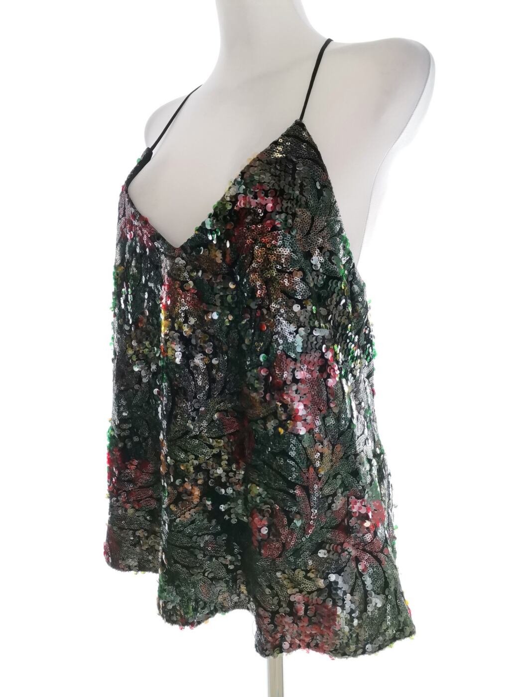 IMG_20220803_122704.jpg Topshop Rozmiar 14 (42) Kolor Czarny W serek Bluzka Bezrękawnik