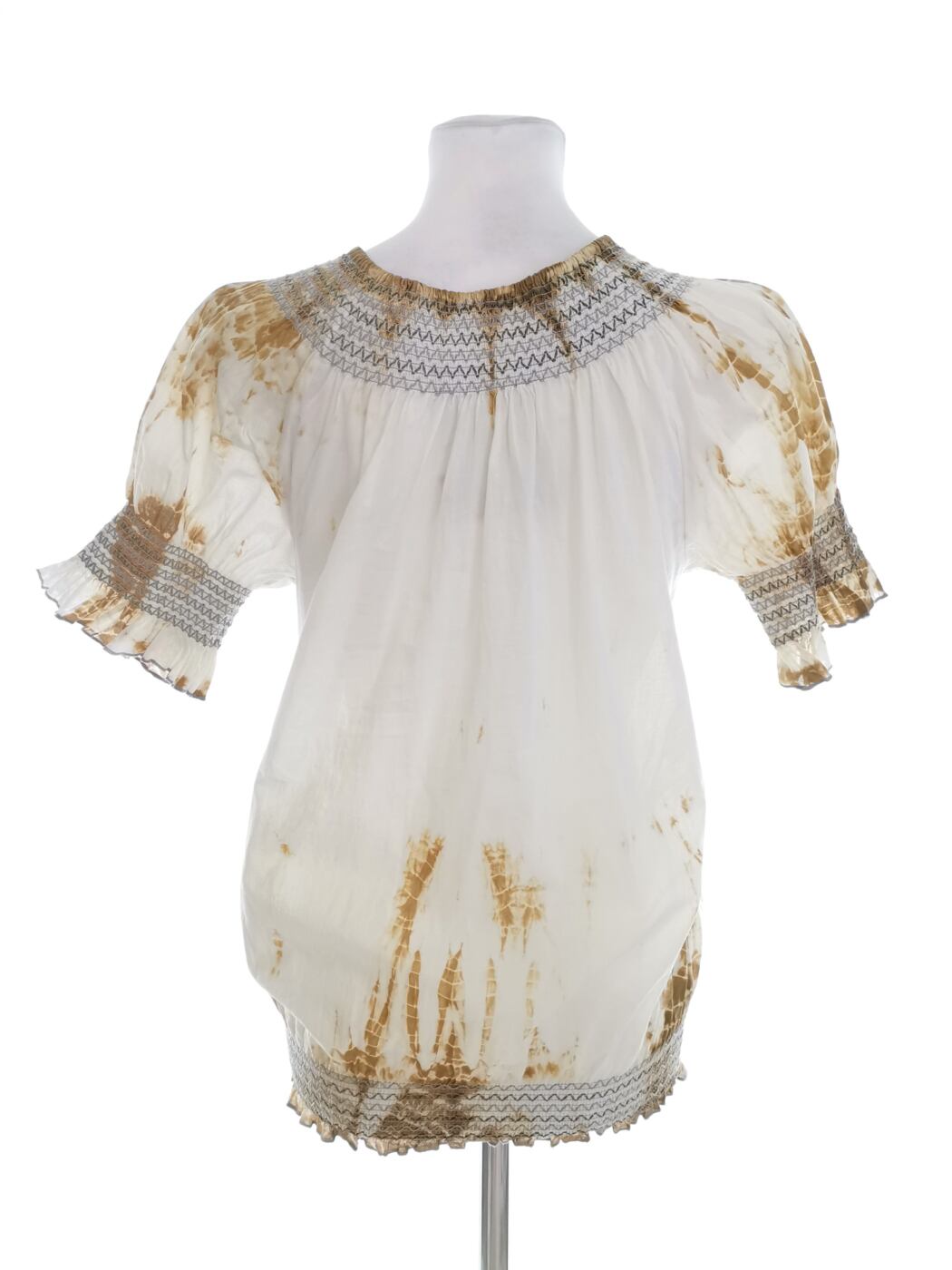 IMG_20220803_124617.jpg DESIGUAL Rozmiar M Kolor Kremowy Keyhole Crew Neck Bluzka Krótki rękaw Materiał Bawełna 100%