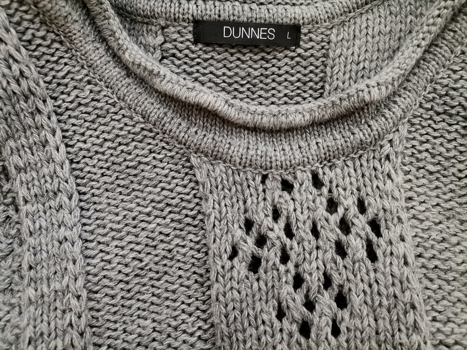 Dunnes Rozmiar L Kolor Szary Okrągły dekolt Tunika Bluzka Dzianina Bezrękawnik Materiał Akryl