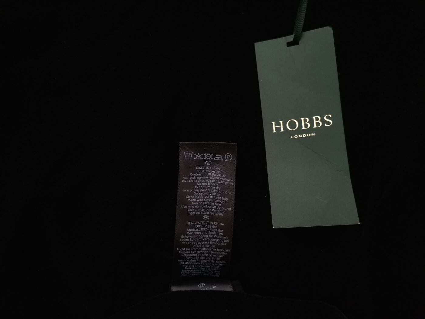 Hobbs London Rozmiar 12 (38) Kolor Czarny Kołnierz Sukienka Sweterkowa Rękaw 3/4 Do Kolan Hobbs London Rozmiar 12 (38) Kolor Czarny Kołnierz Sukienka Sweterkowa Rękaw 3/4 Do Kolan