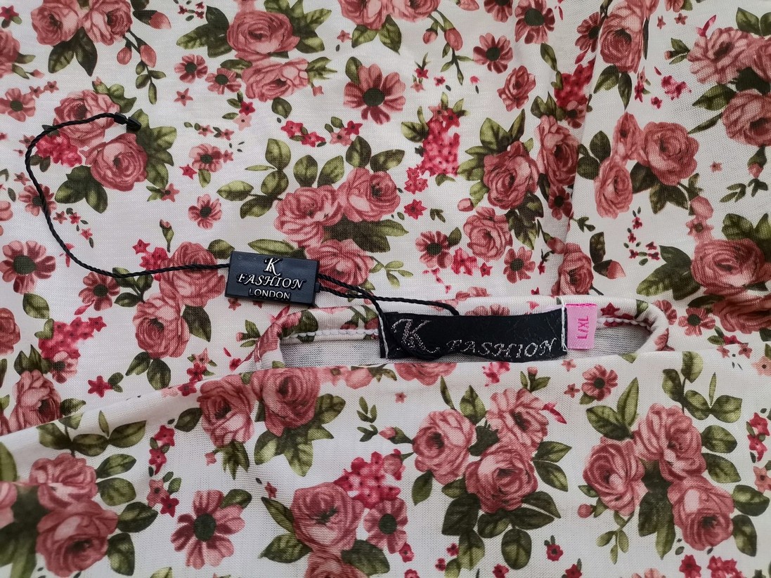 IMG_20220808_124836.jpg K Fashion London Rozmiar L/XL Kolor Różowy W serek Długi Otwarty Kardigan Długi rękaw Materiał Wiskoza Cienka dzianina