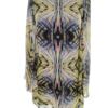 River island Rozmiar 8 (34) Kolor Zielony Geometryczny Okrągły dekolt Tunika Bluzka Długi rękaw