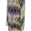 River island Rozmiar 8 (34) Kolor Zielony Geometryczny Okrągły dekolt Tunika Bluzka Długi rękaw